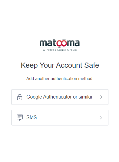 choice of dual authentication